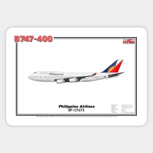 Boeing B747-400 - Philippine Airlines (Art Print) Sticker